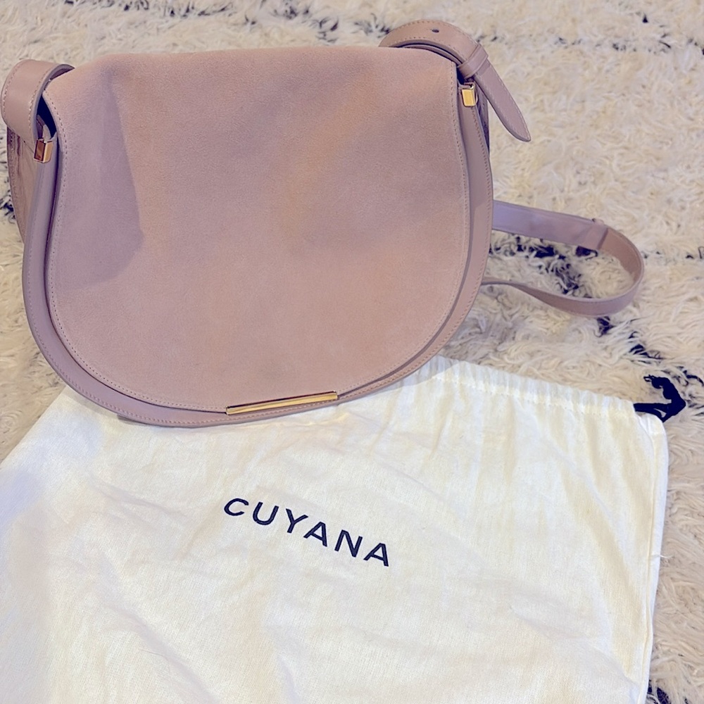 Cuyana Blush Saddle Bag